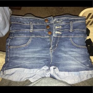 High waisted jean shorts size 8